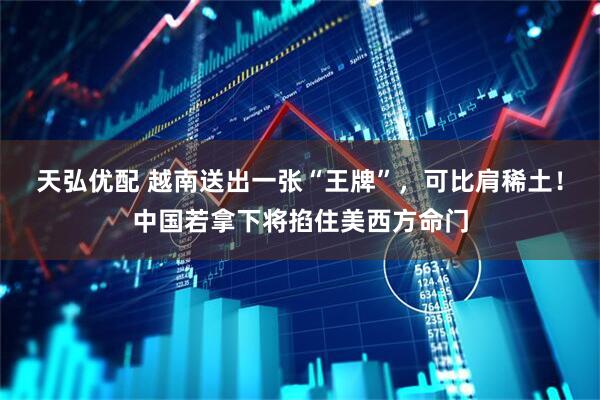 天弘优配 越南送出一张“王牌”，可比肩稀土！中国若拿下将掐住美西方命门